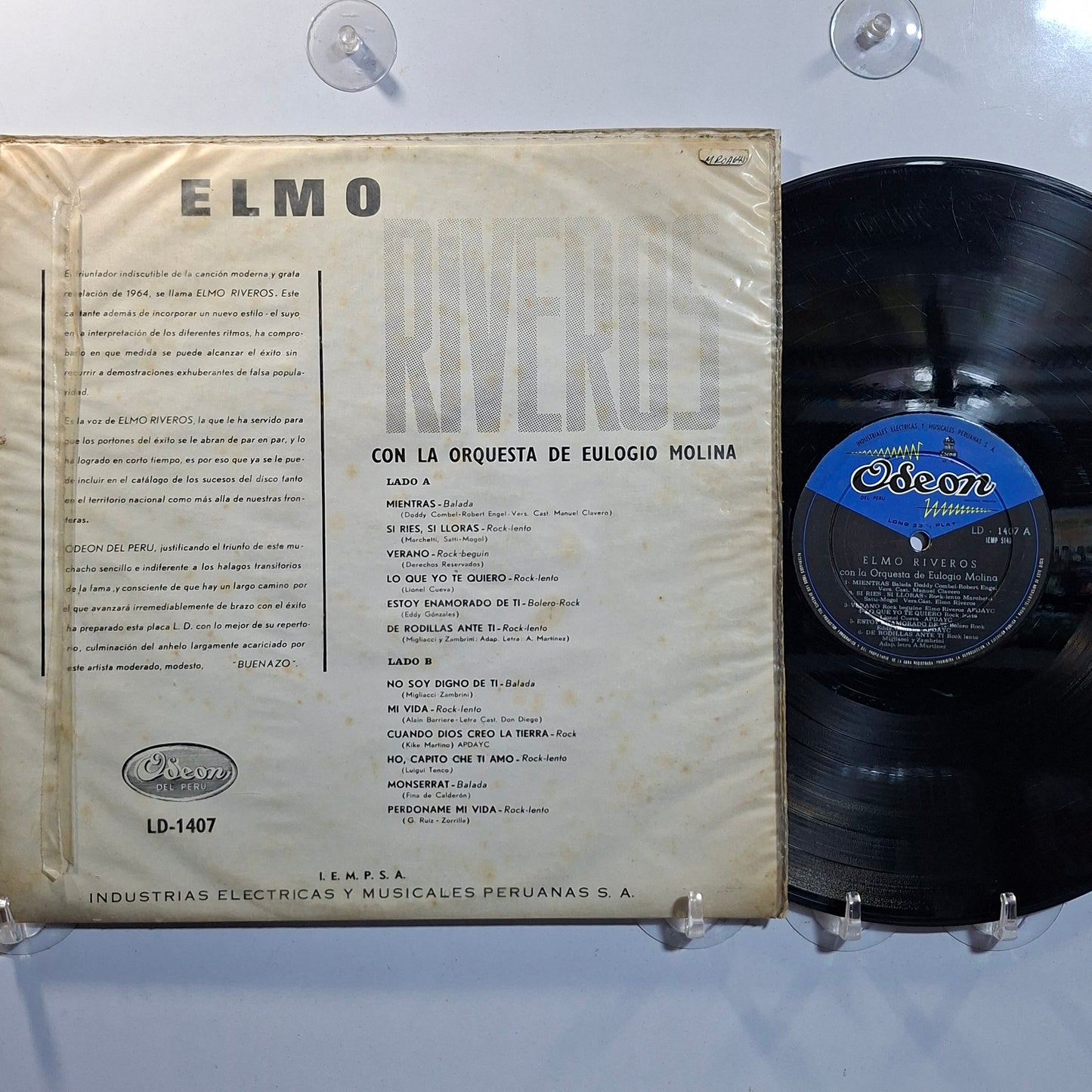 lp Elmo Riveros Elmo Riveros made peru 1964 latin rock