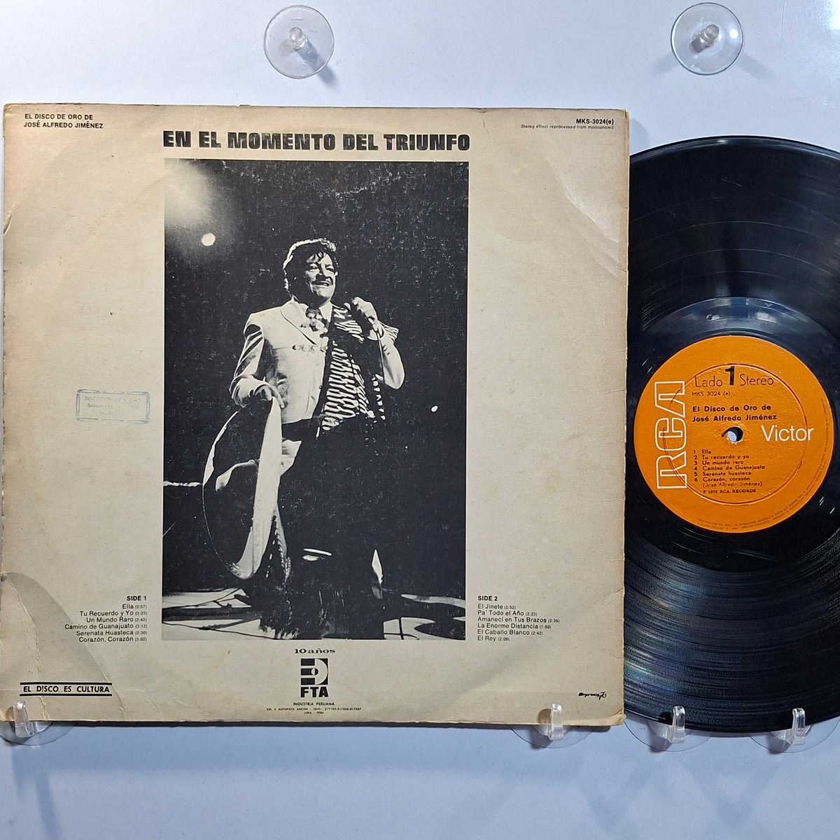 lp Jose Alfredo Jimenez El Disco De Oro De Jose Alfredo Jimenez made peru 1972 mariachi folk