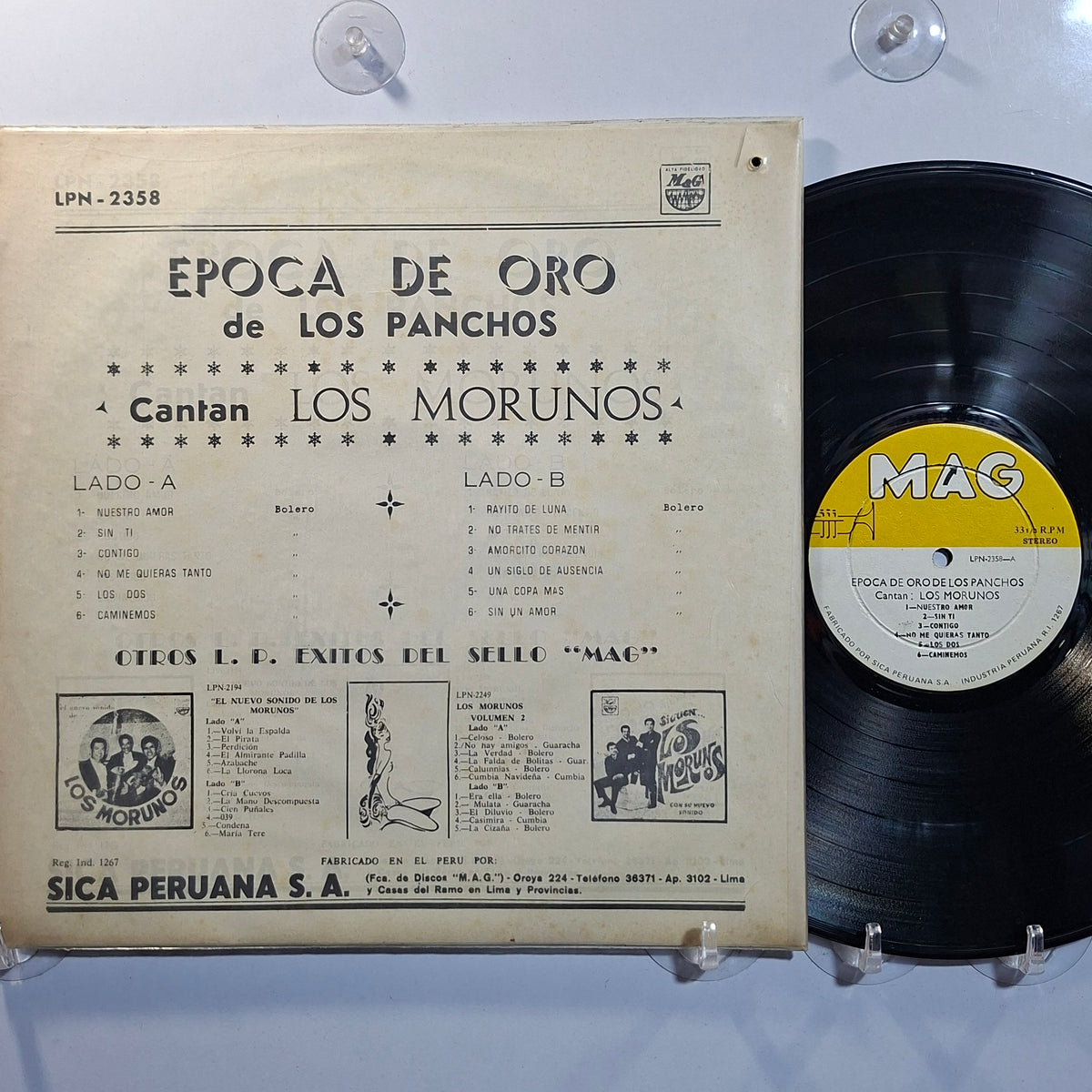 lp Los Morunos Epoca de oro de Los Panchos vol 1 made peru 1970 latin bolero