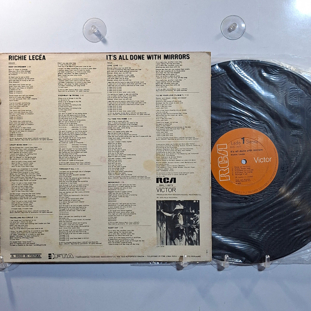 lp Richie Lecea It's All Done with Mirrors made peru 1975 sellado soft rock