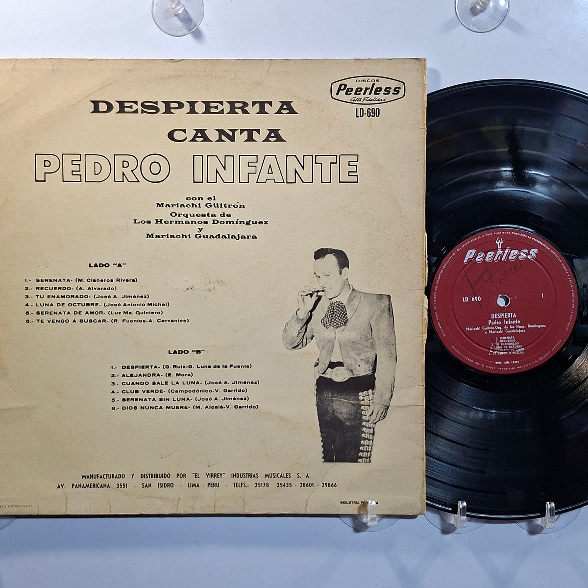 lp Pedro Infante Despierta te canta Pedro Infante made peru 1957 ranchera folk