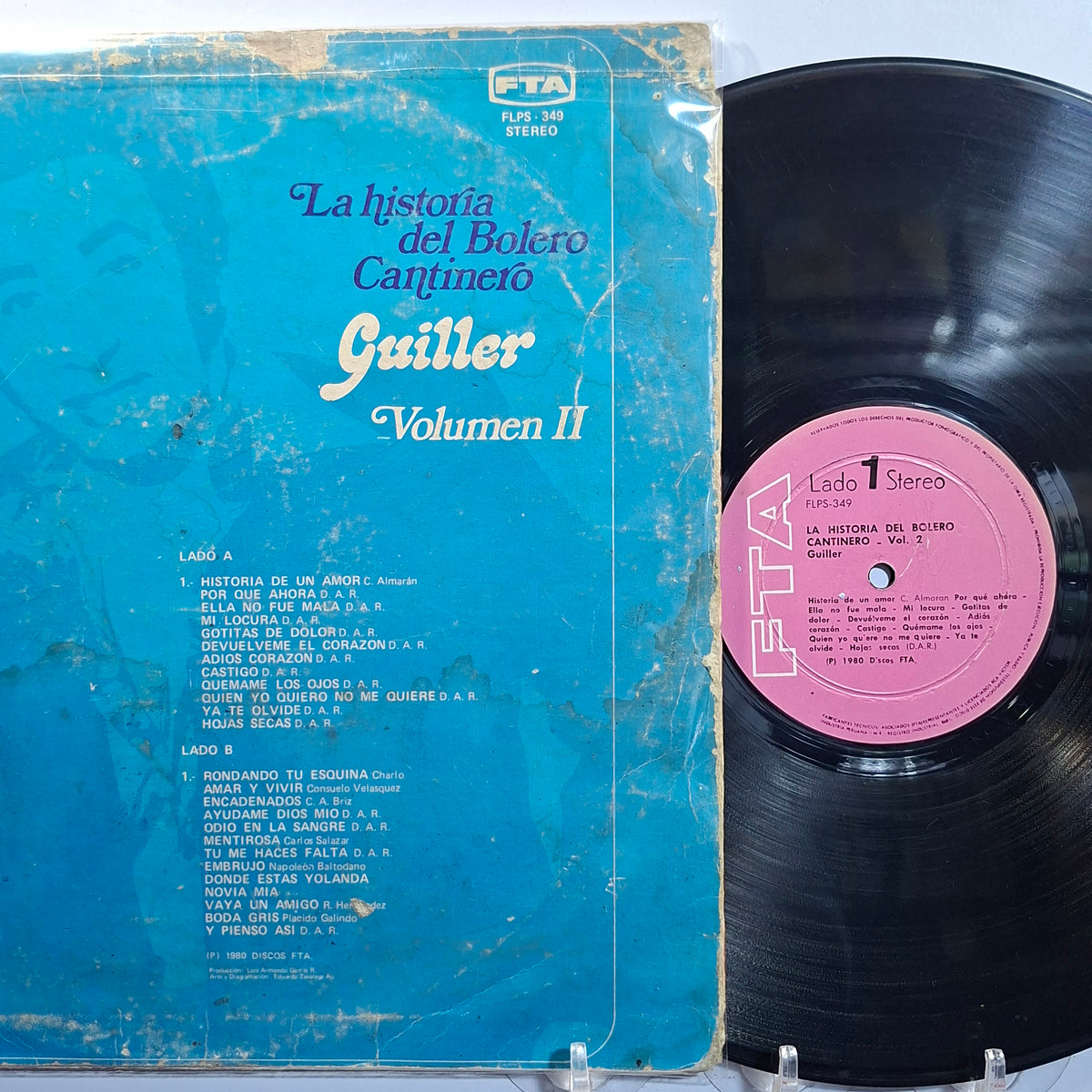 lp Guiller La Historia Del Bolero Cantinero Vol 2 made peru 1980 bolero