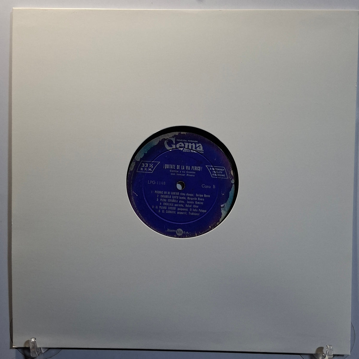 lp Cortijo y su Combo con Ismael Rivera Quitate de la via Perico made peru 1959 latin charanga guaguanco