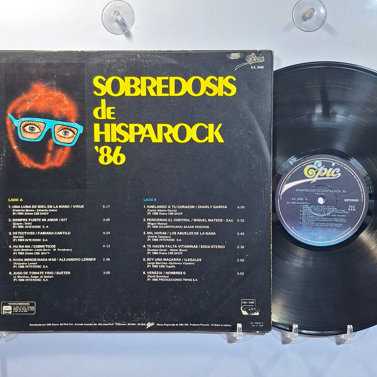 lp Sobredosis De Hisparock 86 virus git charlie garcia soda stereo varios made peru 1986 español rock