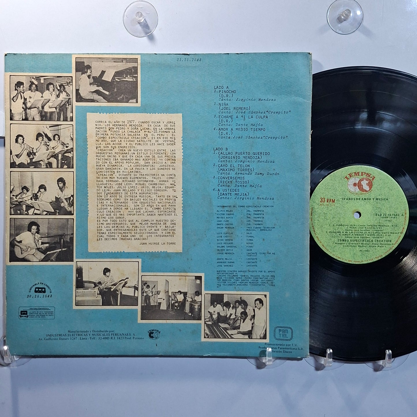 lp Combo Espectaculo Creacion 10 Años de Amor y Musica made peru 1987 salsa