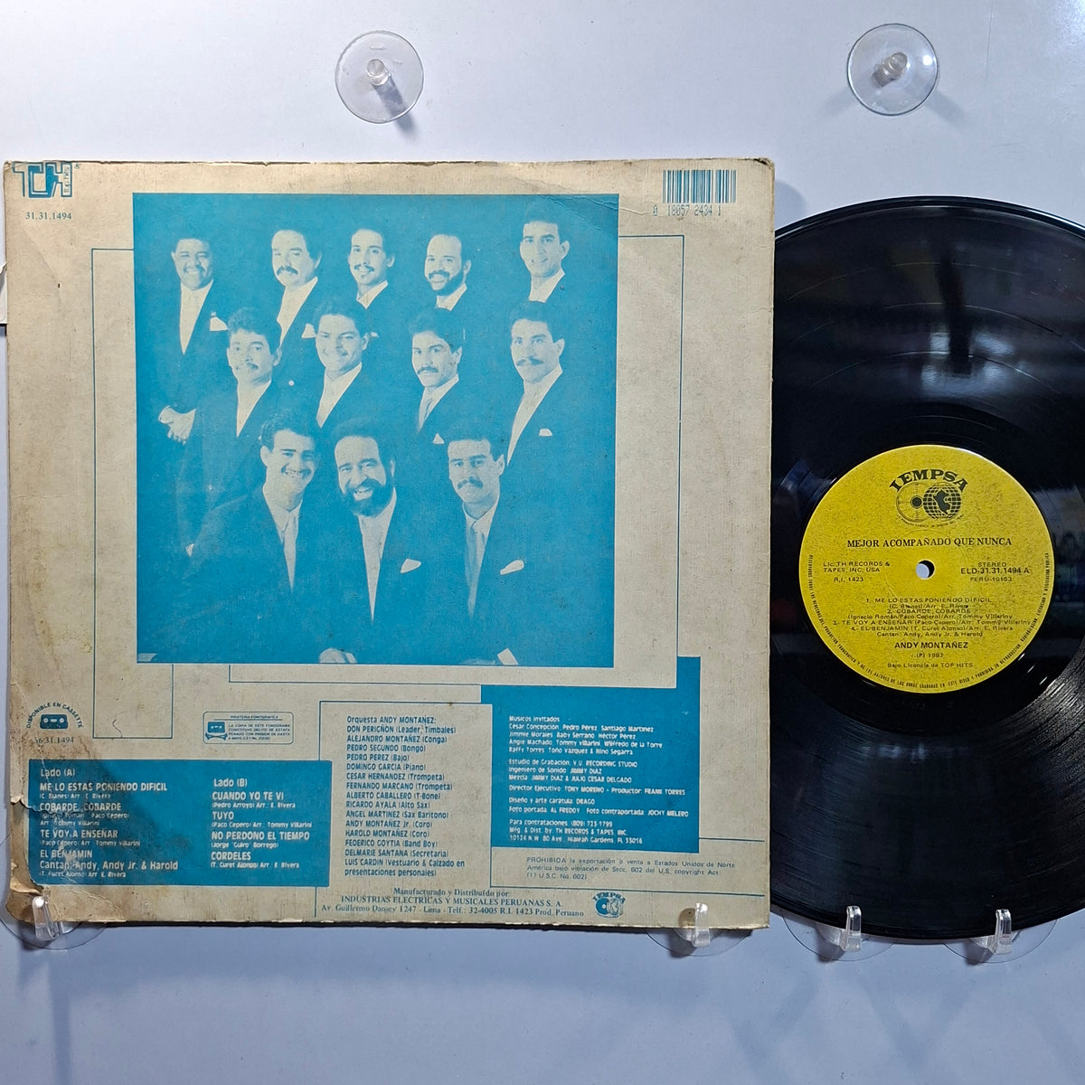lp Andy Montañez Y Su Orquesta Mejor Acompañado Que Nunca made peru 1986 salsa
