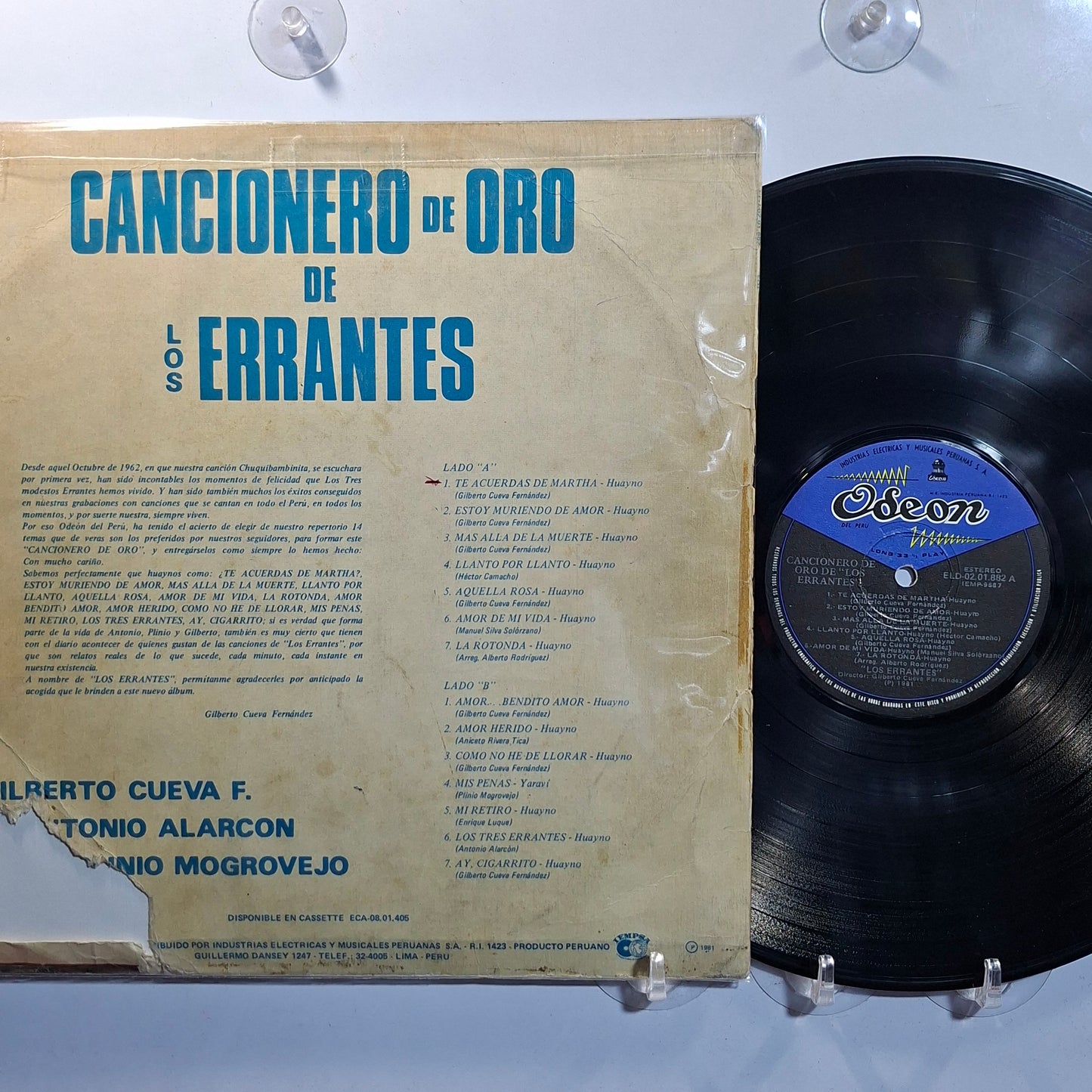 lp Los Errantes Cancionero De Oro made peru 1981 huayno folk