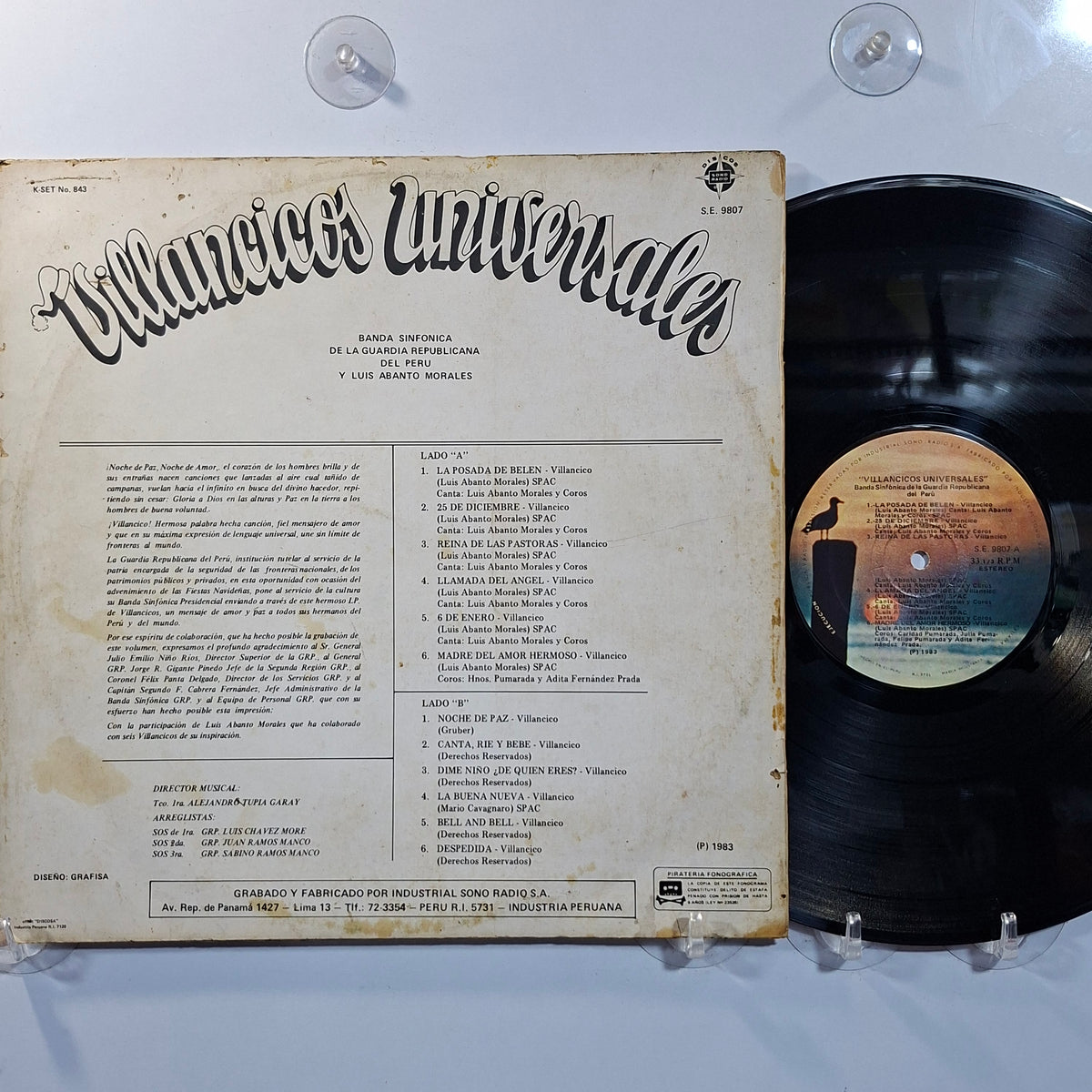 lp Luis Abanto Morales Y La Banda De La Guardia Republicana Villancicos Universales made peru 1983 villancicos