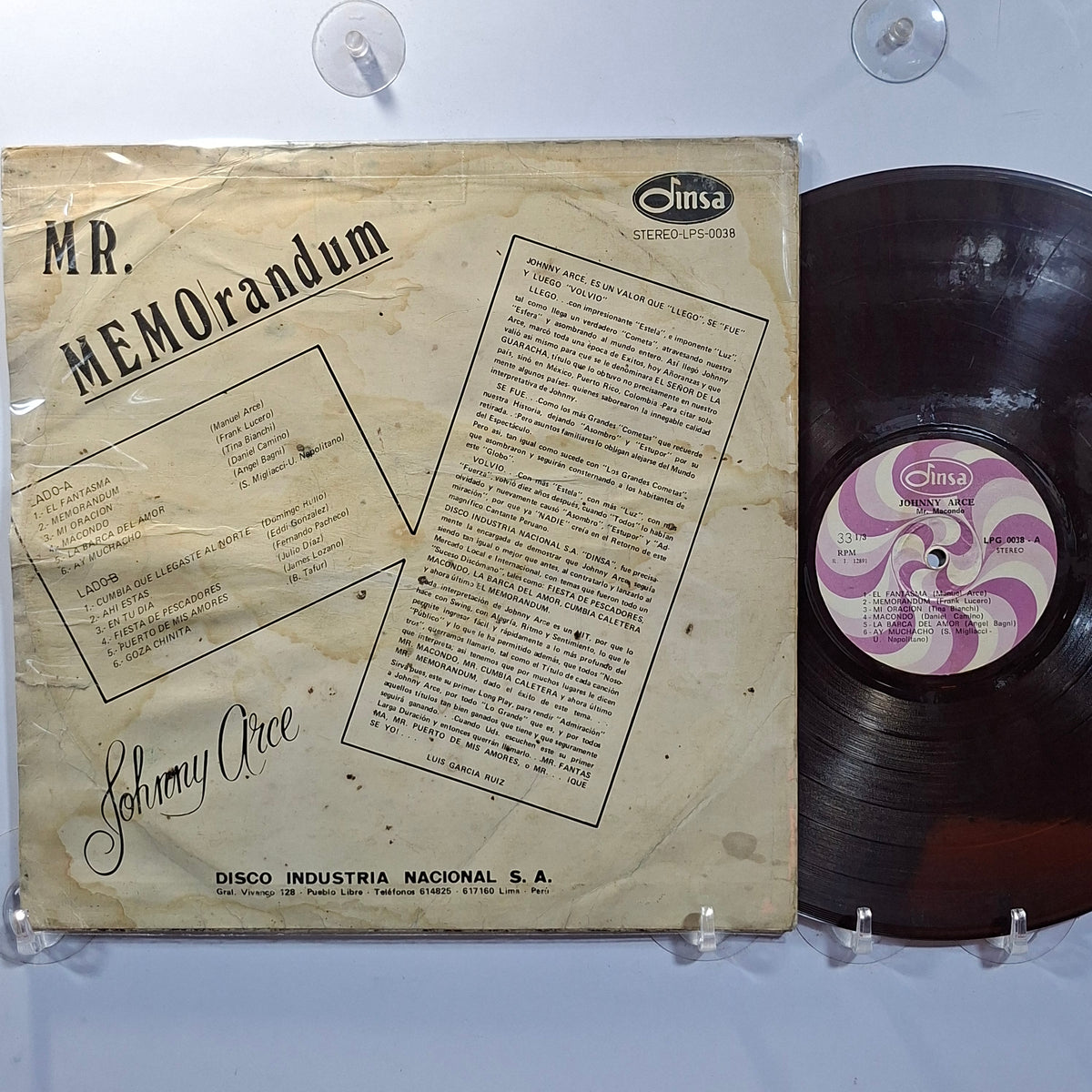 lp Johnny Arce Mr Memorandum made peru 1971 disco color latin cumbia