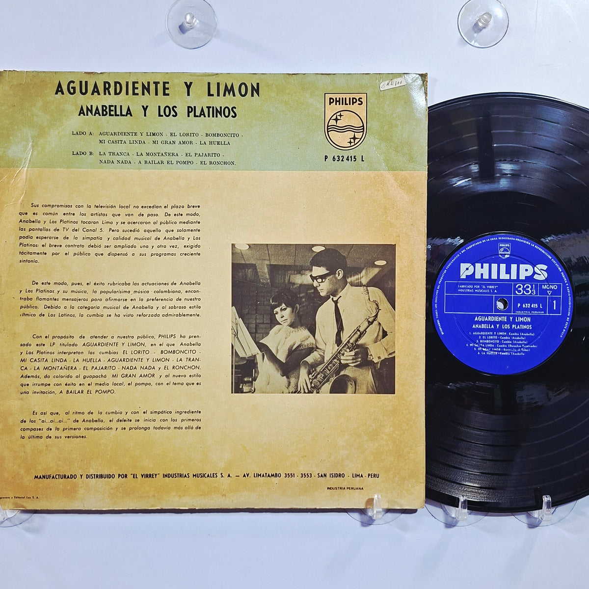 lp Anabella Y Los Platinos Aguardiente Y Limon made peru 1967 latin cumbia