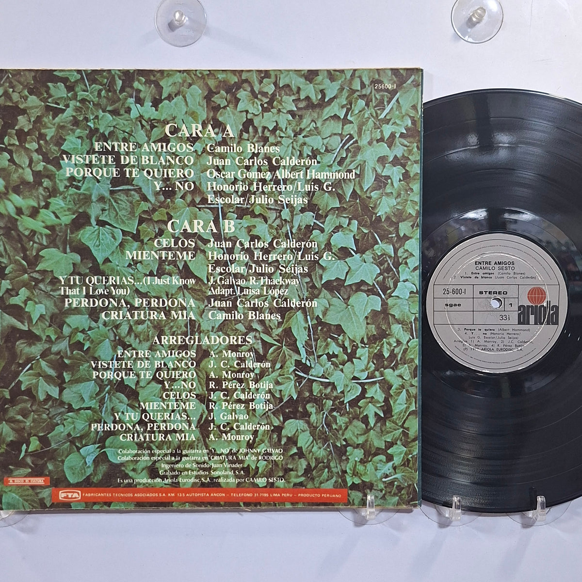 lp Camilo Sesto Entre Amigos made peru 1977 latin pop
