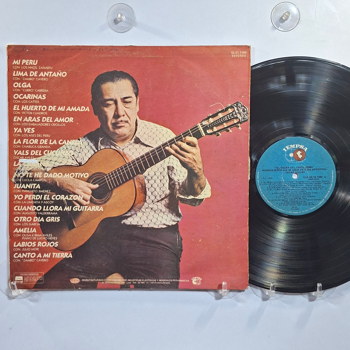 lp Oscar Aviles El Oscar Del Criollismo Homenaje Por Sus 25 Años De Vida Artistica made peru 1985 criolla folk