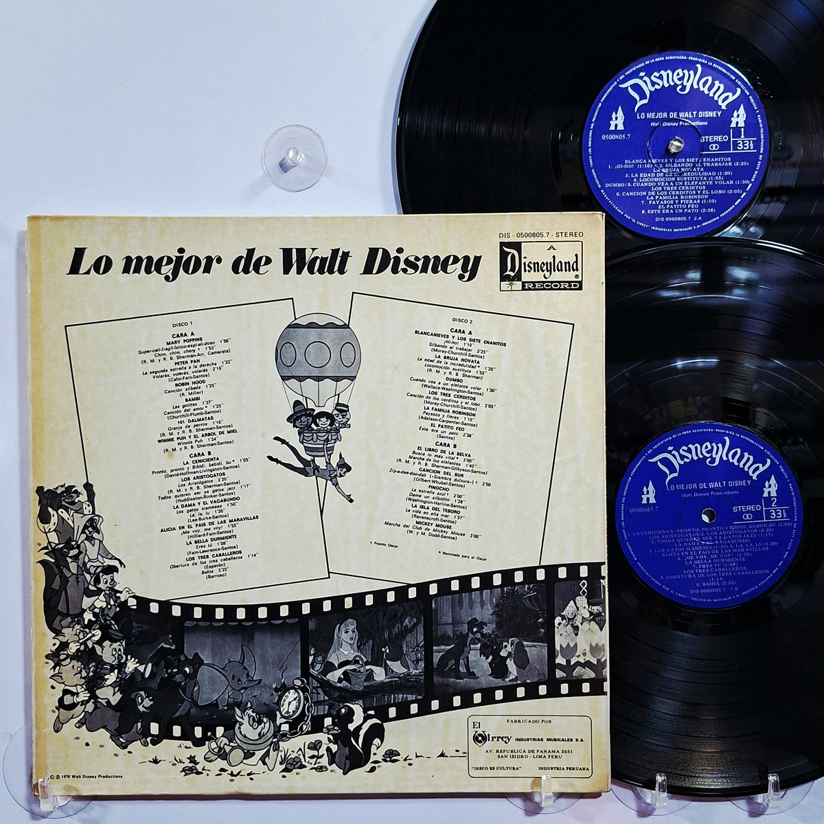x2 lp Lo Mejor De Walt Disney El Libro De La Selva La Bella Durmiente Blancanieves Dumbo varios made peru 1976 gatefold infantil soundtrack