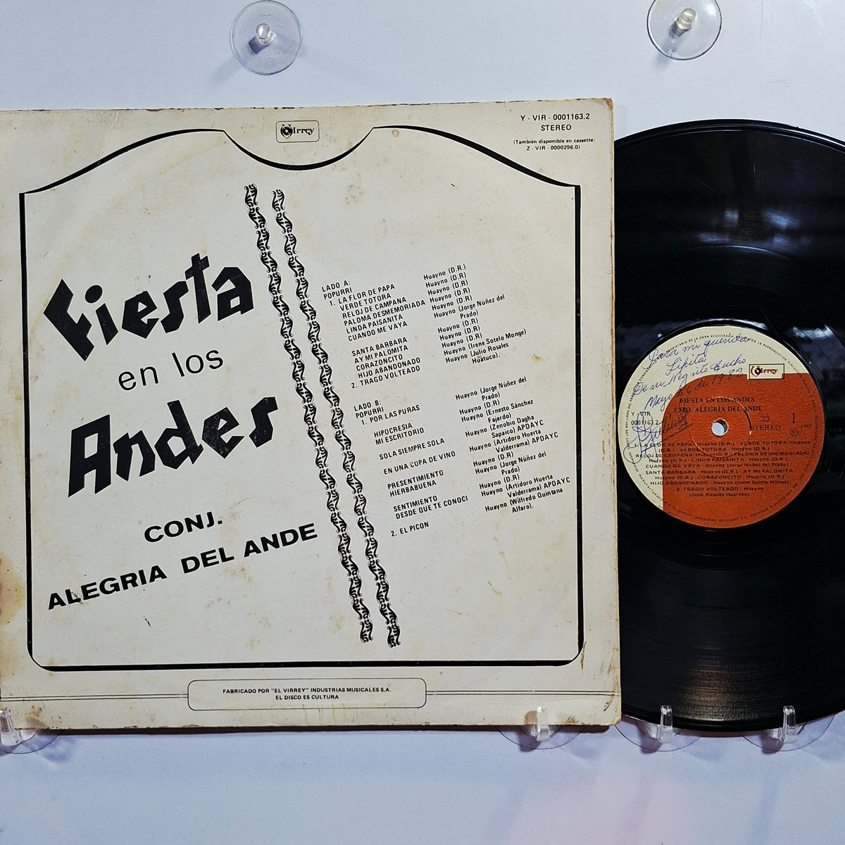 lp Conjunto Alegria Del Ande Fiesta En Los Andes made peru 1982 huayno folk