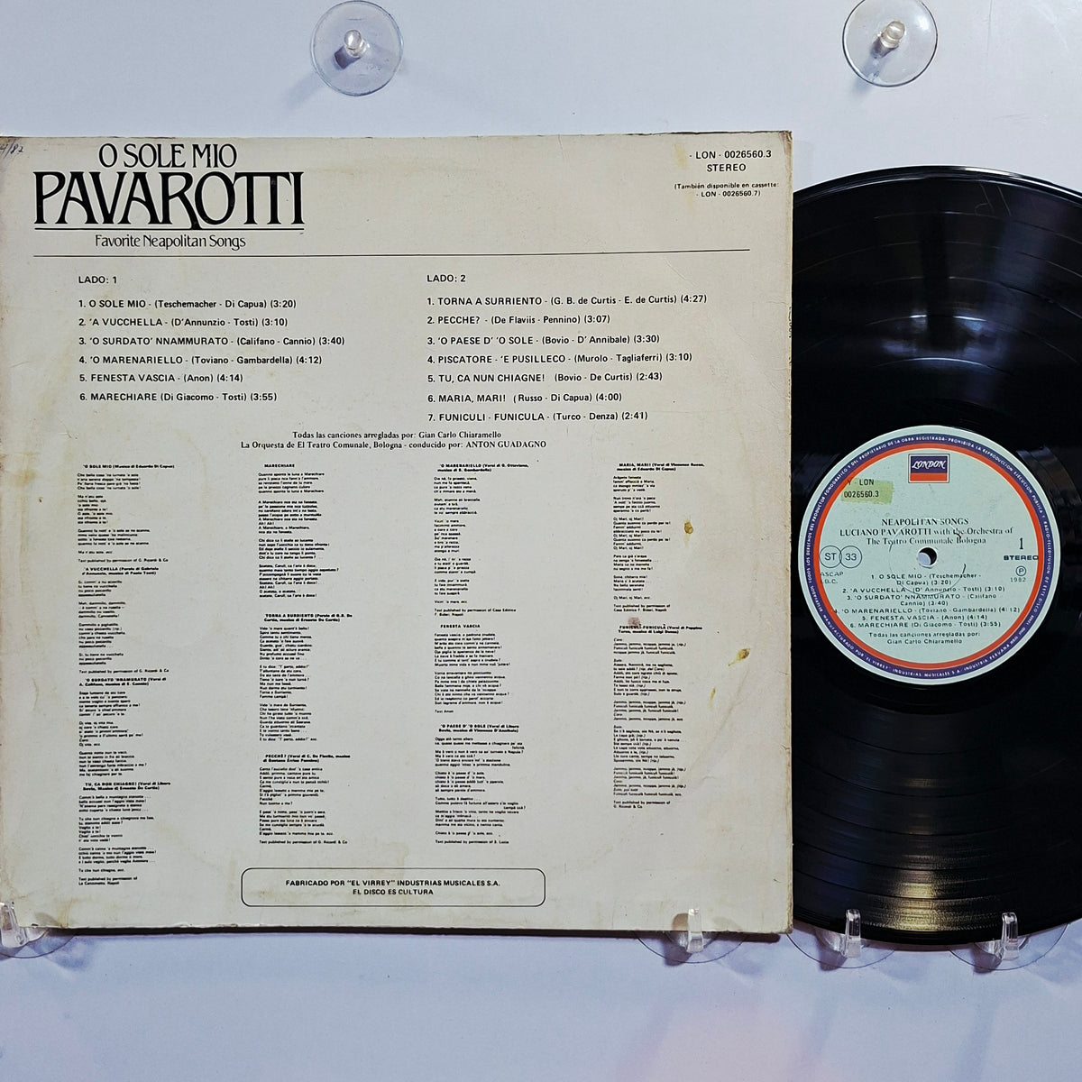 lp Luciano Pavarotti Neapolitan Songs made peru 1979 clasico