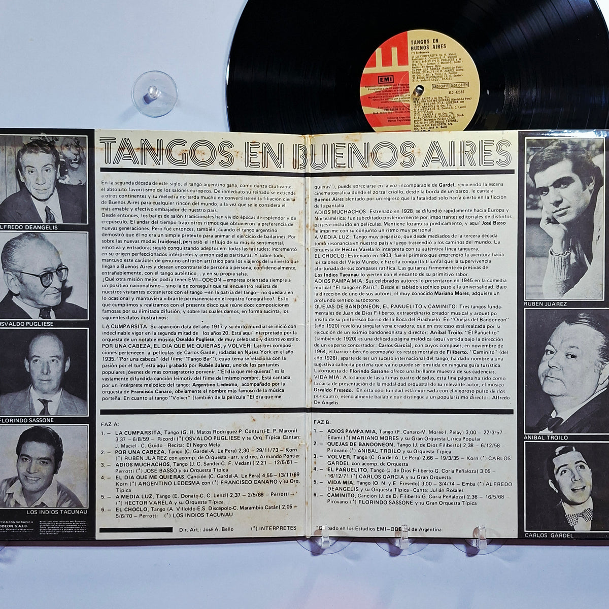 lp Tangos En Buenos Aires para turistas Carlos Gardel Osvaldo Pugliese Mariano Mores varios made Argentina 1974 gatefold tango folk