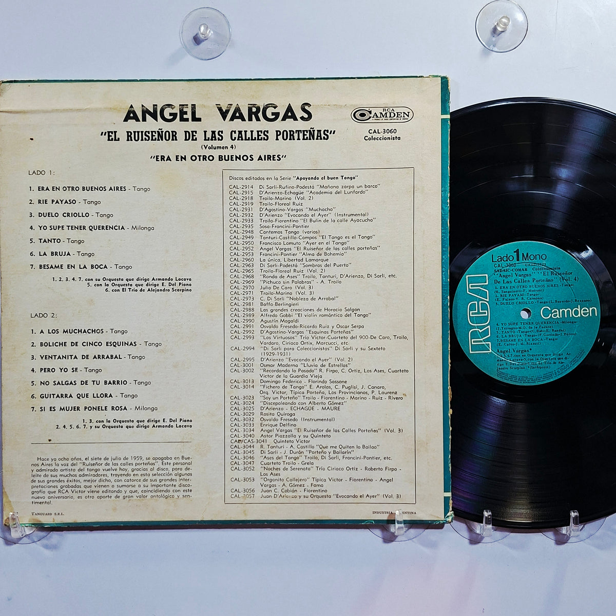 lp Angel Vargas El Ruiseñor De Las Calles Porteñas Volumen 4 Era En Otro Buenos Aires made Argentina 1967 tango folk