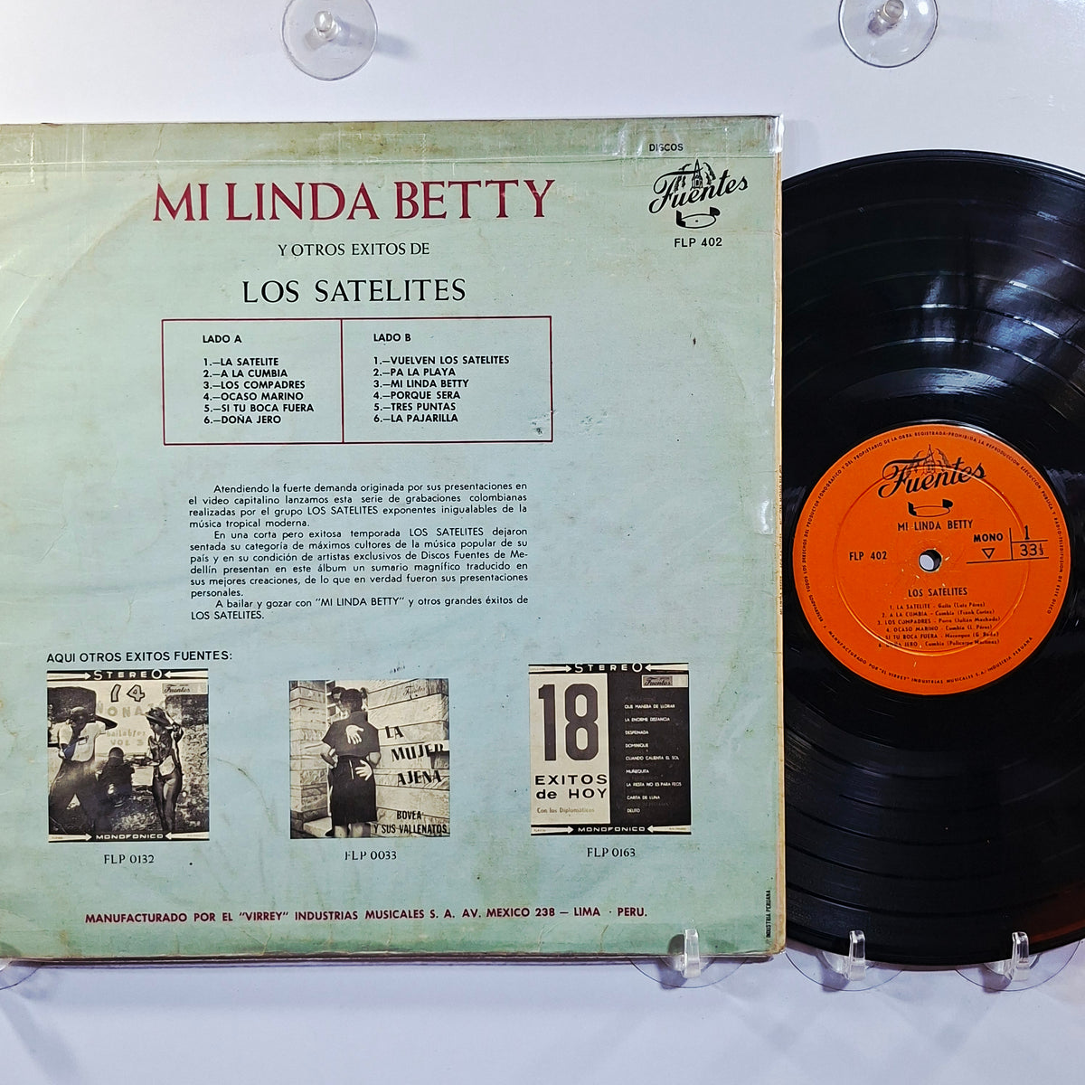 lp Los Satelites Mi Linda Betty made peru 1964 latin cumbia