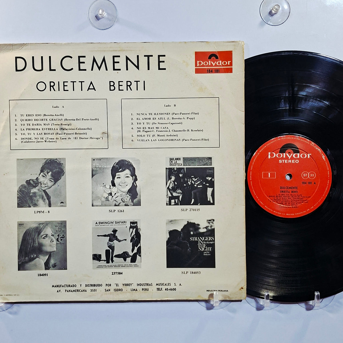 lp Orietta Berti Dulcemente made peru 1969 italia pop