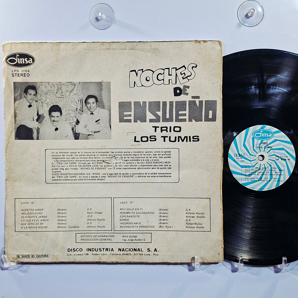 lp Trio Los Tumis Noches de Ensueño made peru 1980 latin bolero