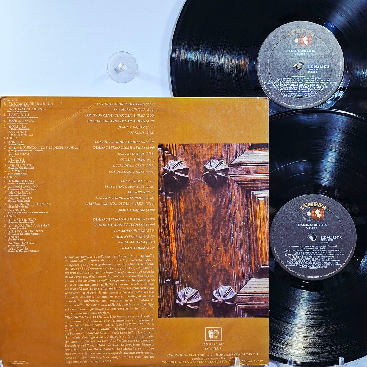 x2 lp Recordar es Vivir Valses Chabuca Granda Zambo Cavero Carmencita Lara Lucia De La Cruz varios made peru 1975 criollo folk