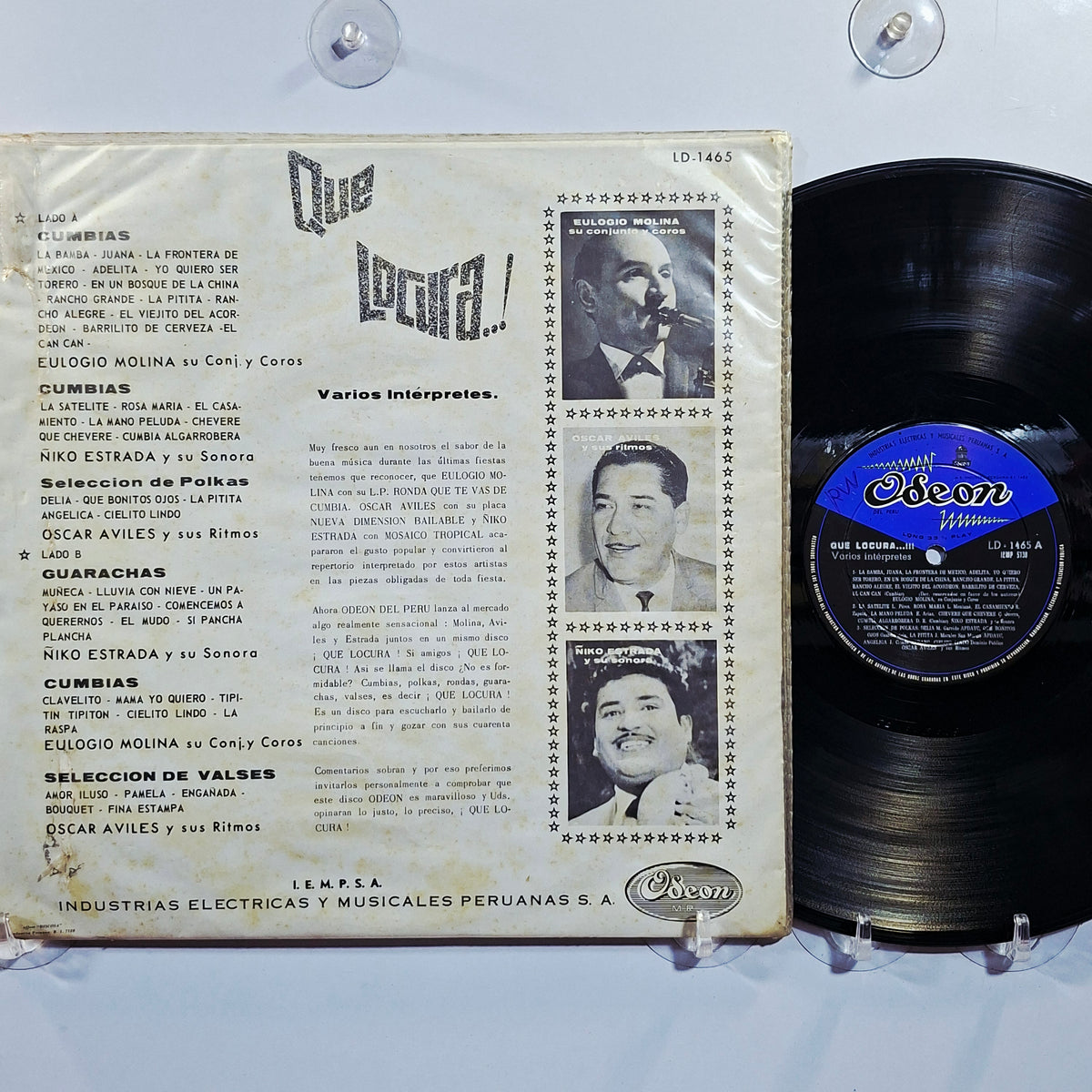lp Que Locura Eulogio Molina Y Su Orquesta Ñiko Estrada Y Su Sonora Óscar Avilés Y Sus Ritmos varios made peru 1970 latin cumbia