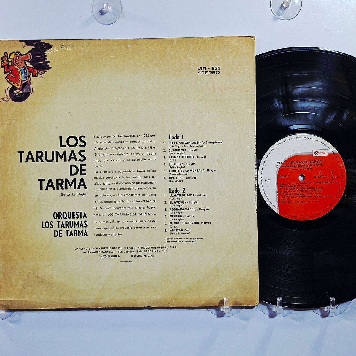 lp Orquesta Los Tarumas de Tarma Los Tarumas de Tarma made peru 1973 huayno folk