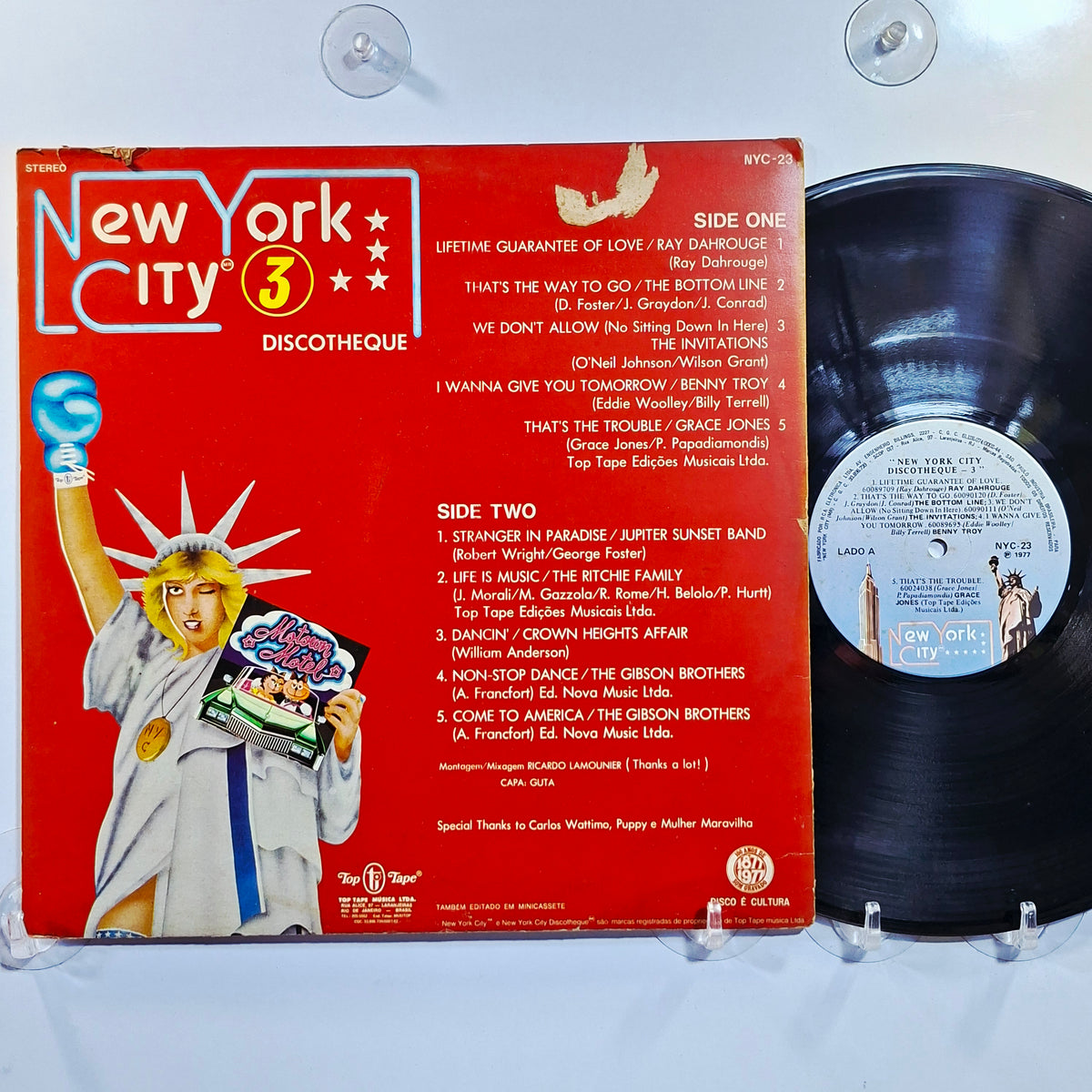 lp New York City Discotheque 3 Grace Jones Ray Dahrouge The Bottom Line varios made brasil 1977 medley funk soul disco