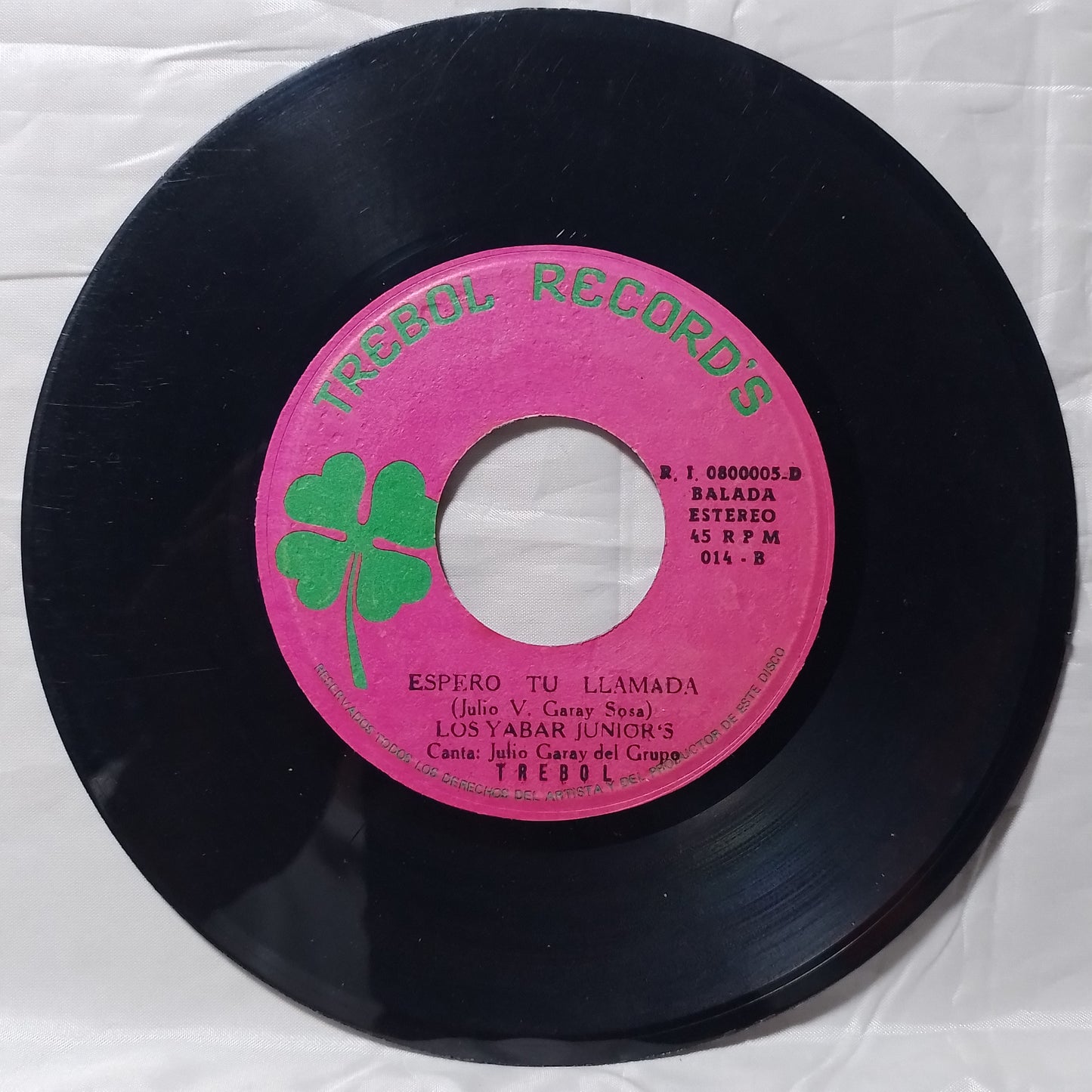 single 7" los yabar juniors Piensa Y Vuelve made peru balada rock