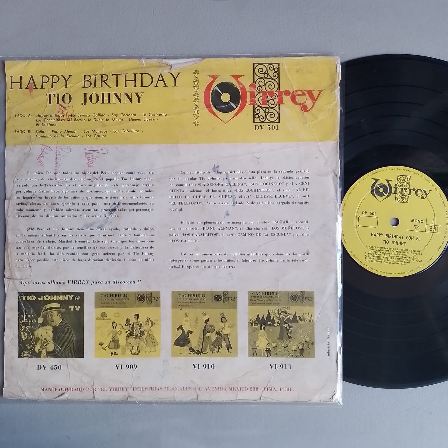 lp Tio Johnny Happy Birthday made peru