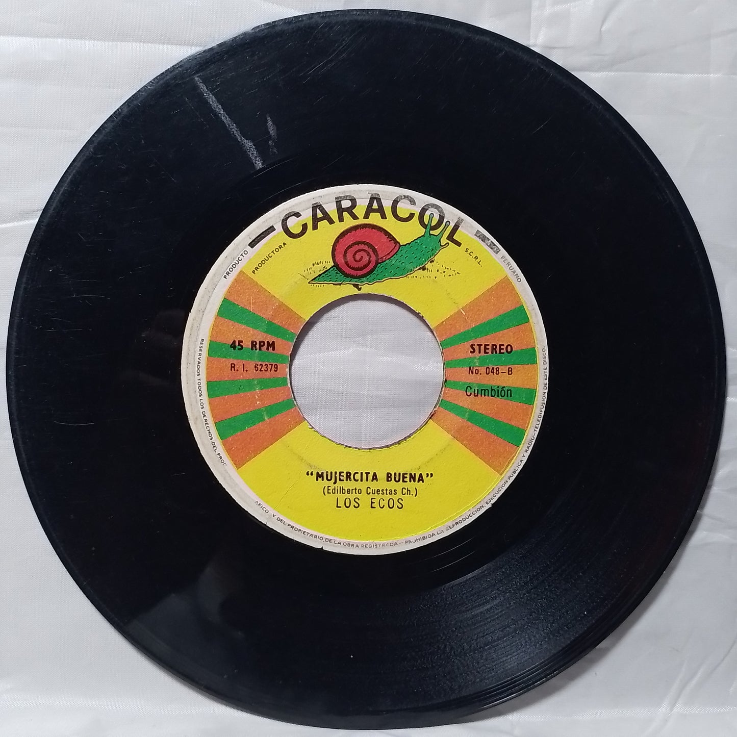 single 7" Los Ecos Lloras / Mujercita buena made peru latin cumbia