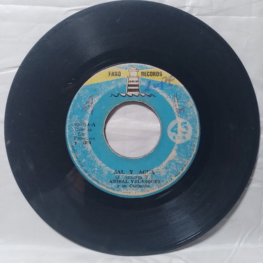 single 7" Anibal Velasquez Y Su Conjunto Sal Y Agua / soy guajiro made peru 1978 latin cumbia