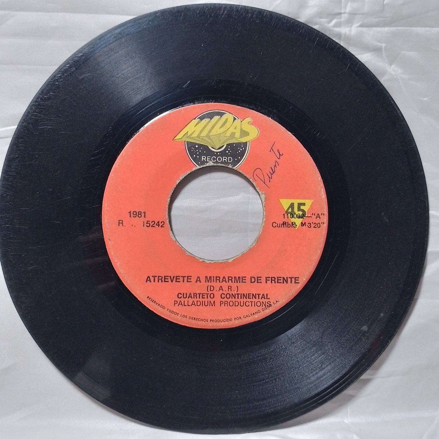 single 7" Cuarteto Continental Atrévete A Mirarme de Frente / El Cantor de Fonseca made peru 1981 latin cumbia