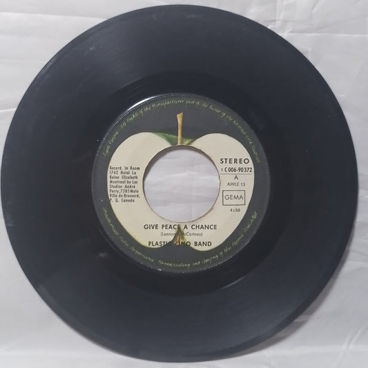 single 7" The Plastic Ono Band give peace a chance / remember love made usa rock