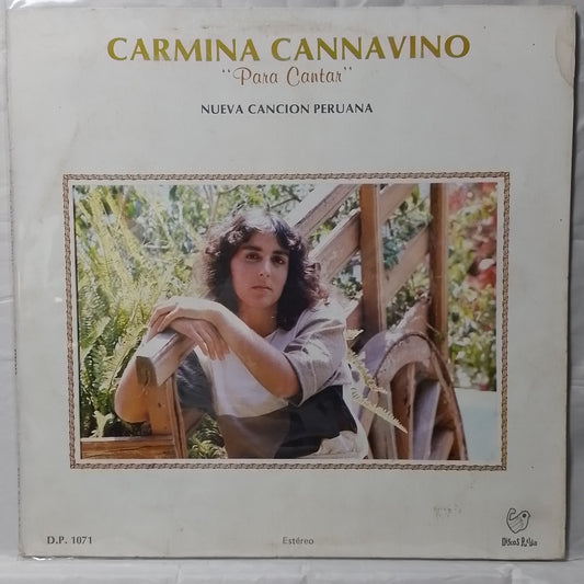 lp Carmina Cannavino Para Cantar Nueva Cancion Peruana made mexico 1980 gatefold folk