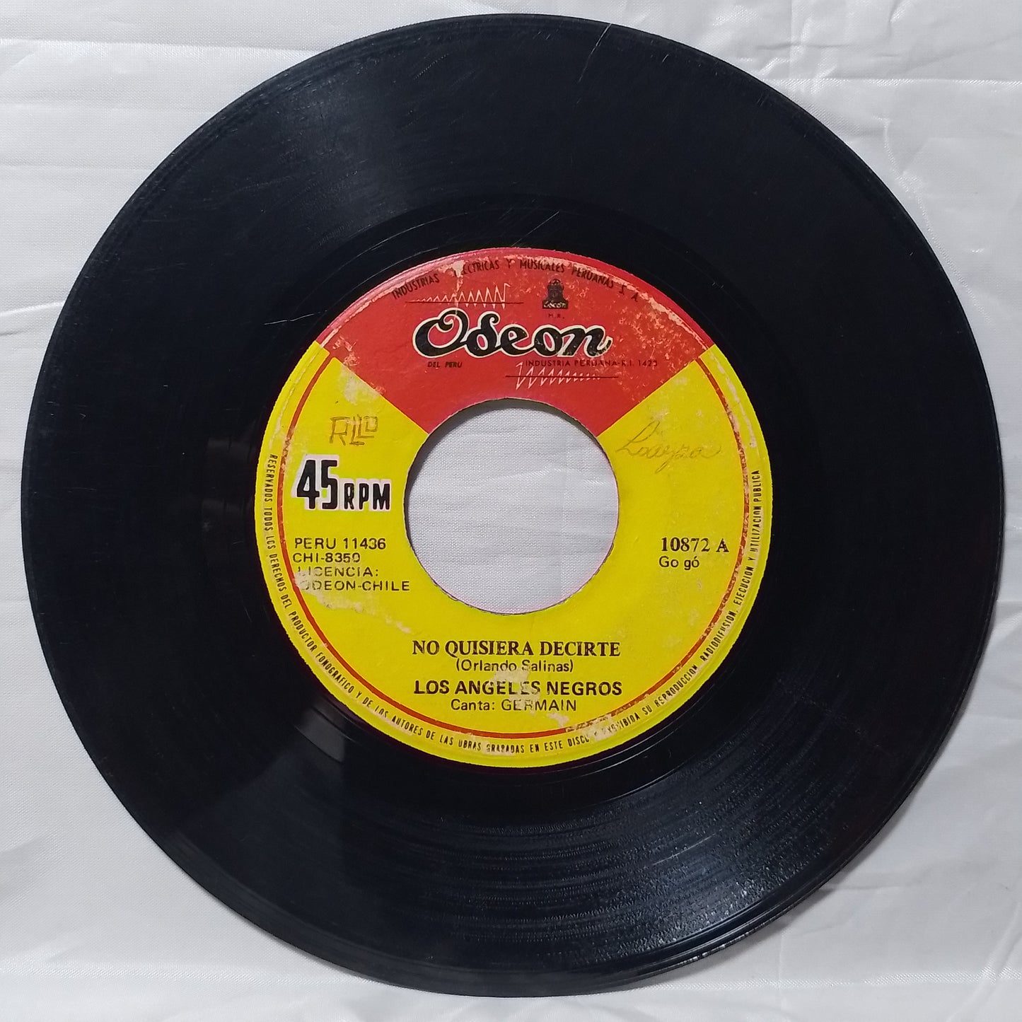 single 7" Los Angeles Negros No Quisiera Decirte / Y Volvere made peru 1969 latin rock