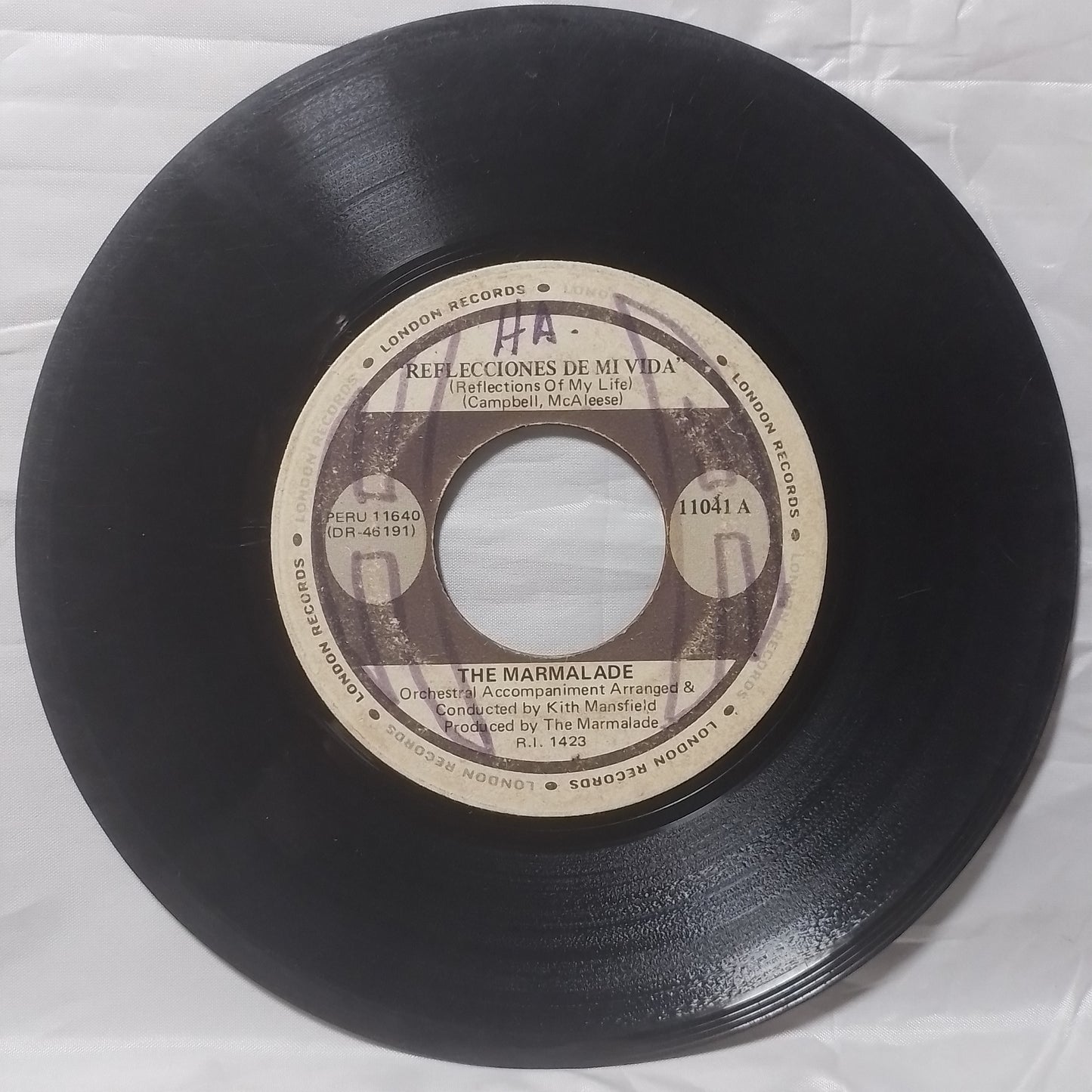 single 7" The Marmalade Reflections Of My Life / Rollin' My Thing made peru rock