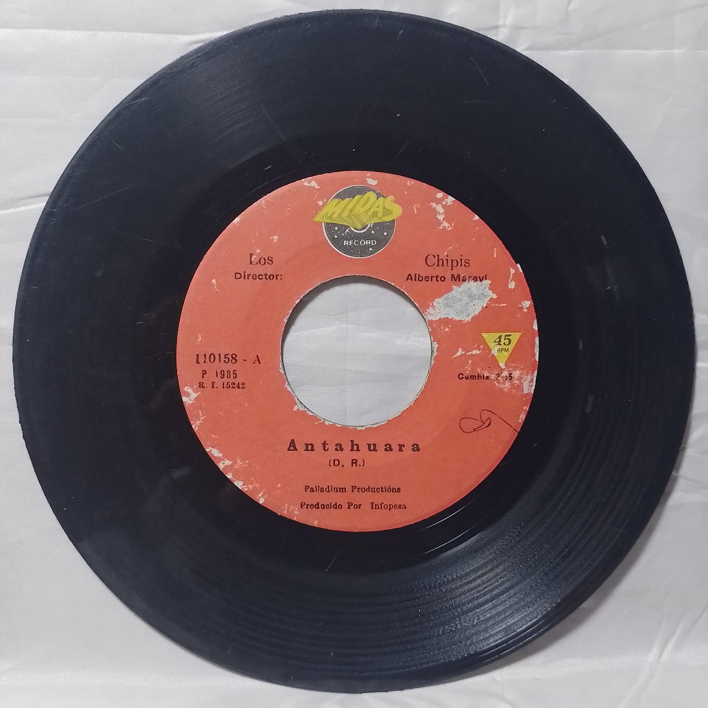 single 7" Los Chipis Antahuara / Sarita Colonia made peru 1985 latin cumbia