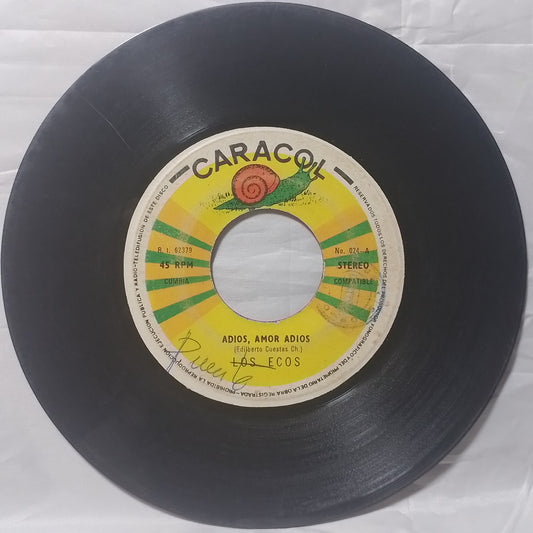 single 7" Los Ecos Adios Amor Adios / Princesita made peru latin Cumbia