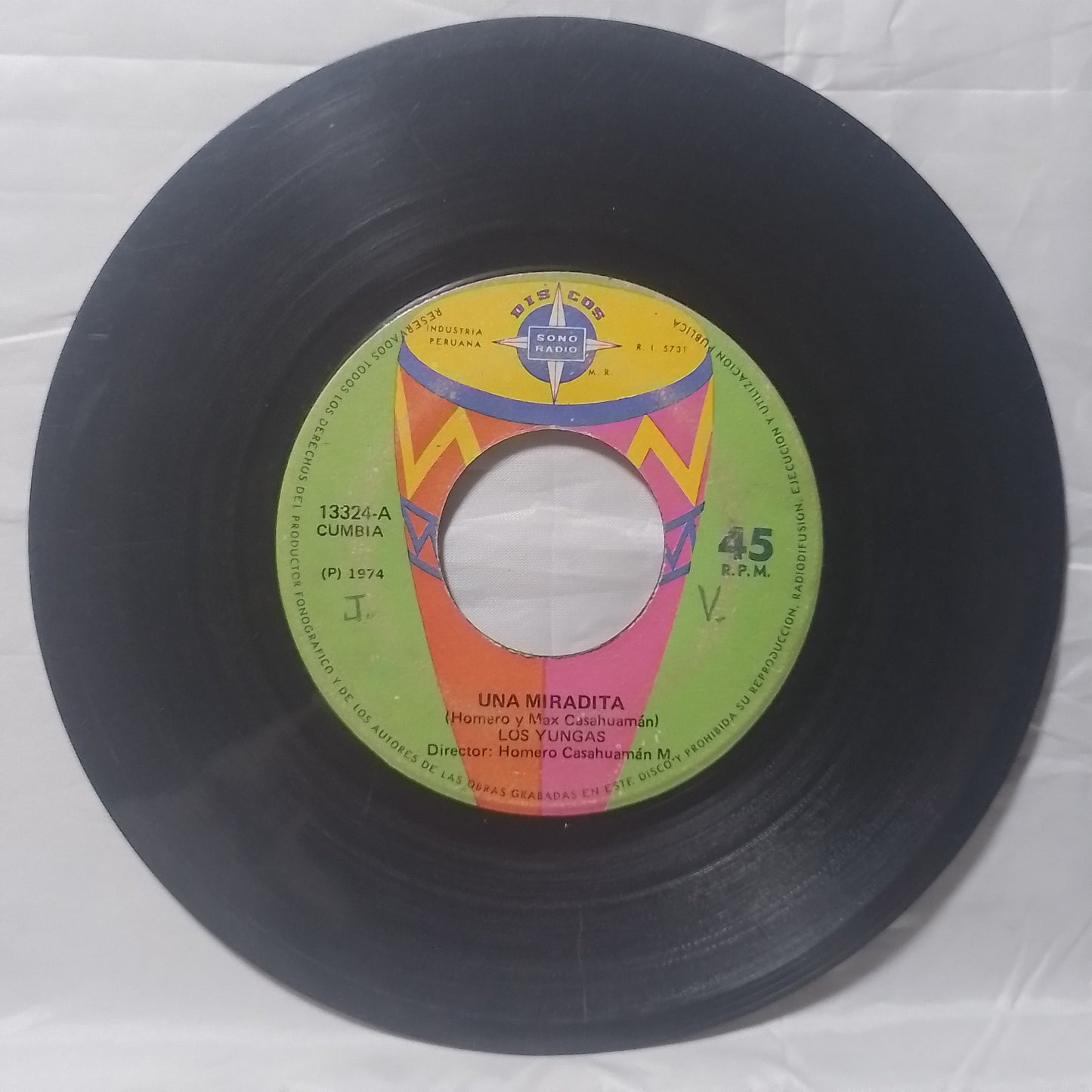 single 7" Los Yungas Una Miradita / Bonita Fuiste made peru 1974 latin Cumbia