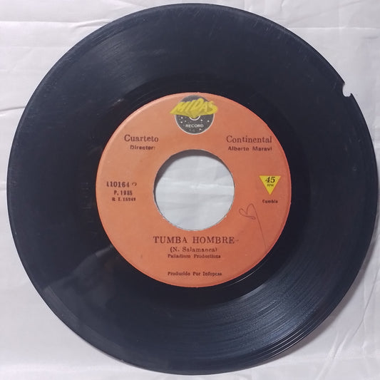 single 7" Cuarteto Continental Tumba Hombre / morenita made peru 1985 latin cumbia