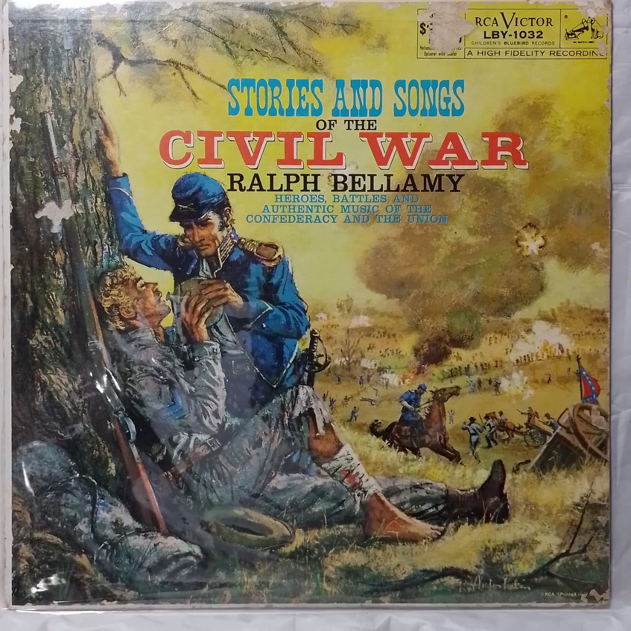 lp Ralph Bellamy Stories And Songs Of The Civil War made usa 1960 infantil historico