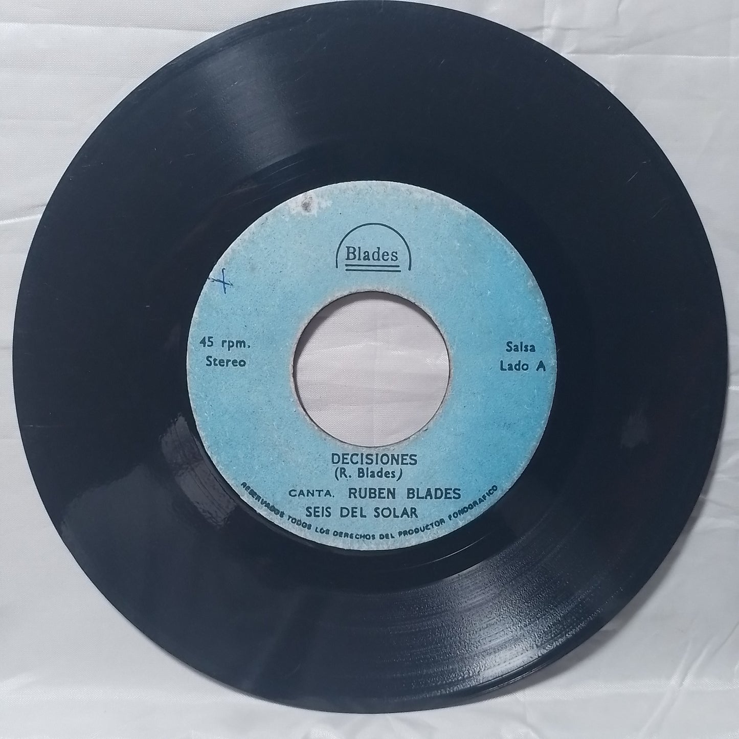 single 7" Ruben Blades Y Seis Del Solar Decisiones / Todos Vuelven made peru latin salsa