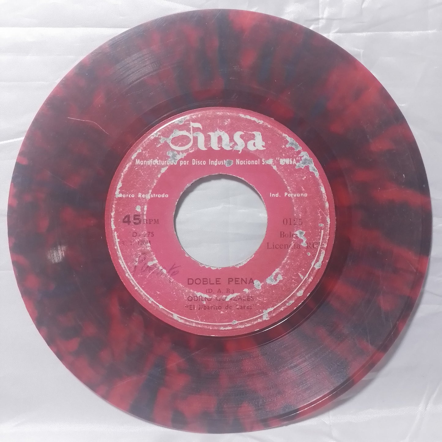 single 7" Odilio González Doble Pena / Dos Lazos made peru latin bolero