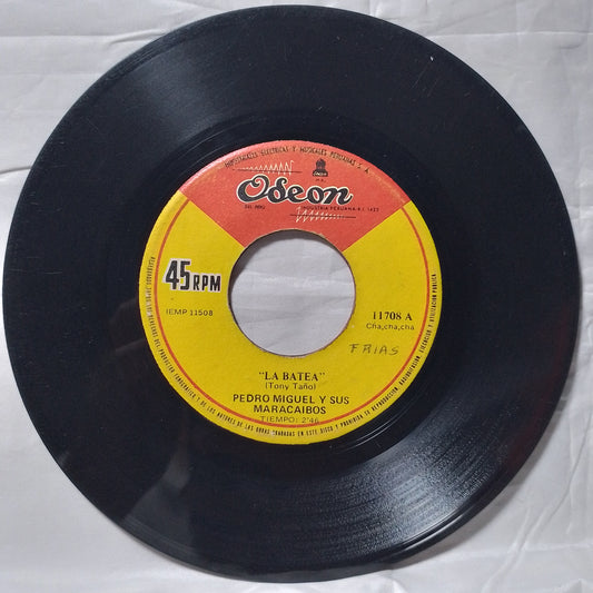 single 7" Pedro Miguel Y Sus Maracaibos La Batea / El chacalito made peru 1972 latin cumbia