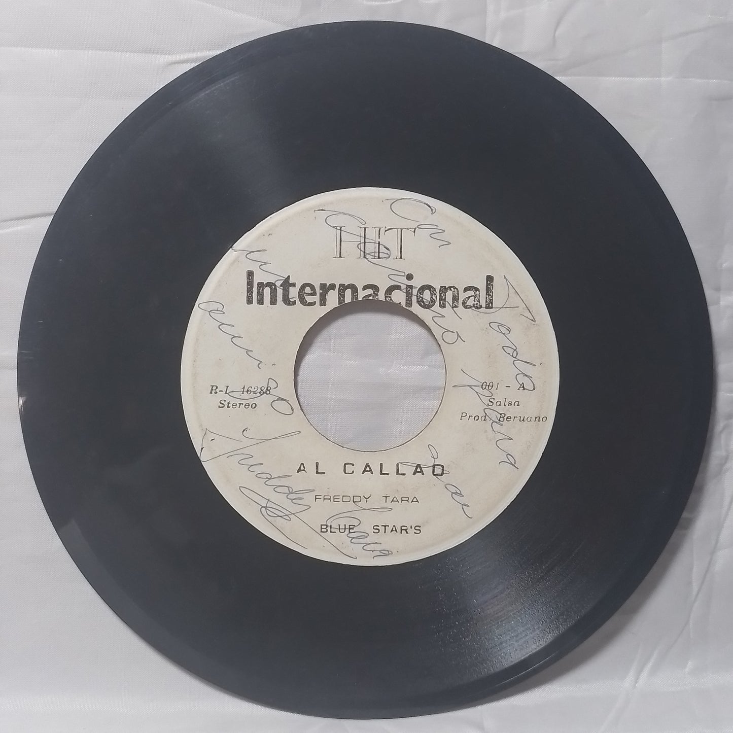 single 7" Freddy Tara Blue Star's Al Callao / una vez mas made peru latin salsa