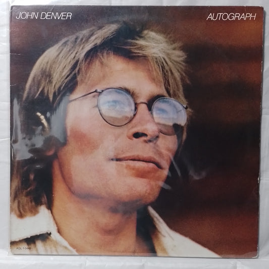 lp John Denver Autograph made usa 1980 con insert folk rock