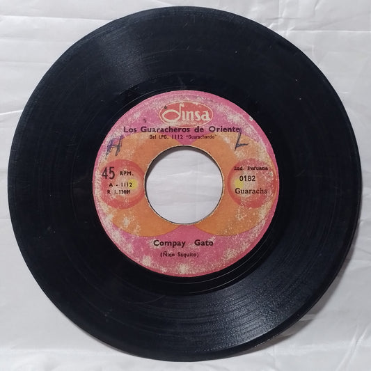 single 7" Los Guaracheros De Oriente Compay Gato Pregon De Los Chicharrones made peru guaracha latin