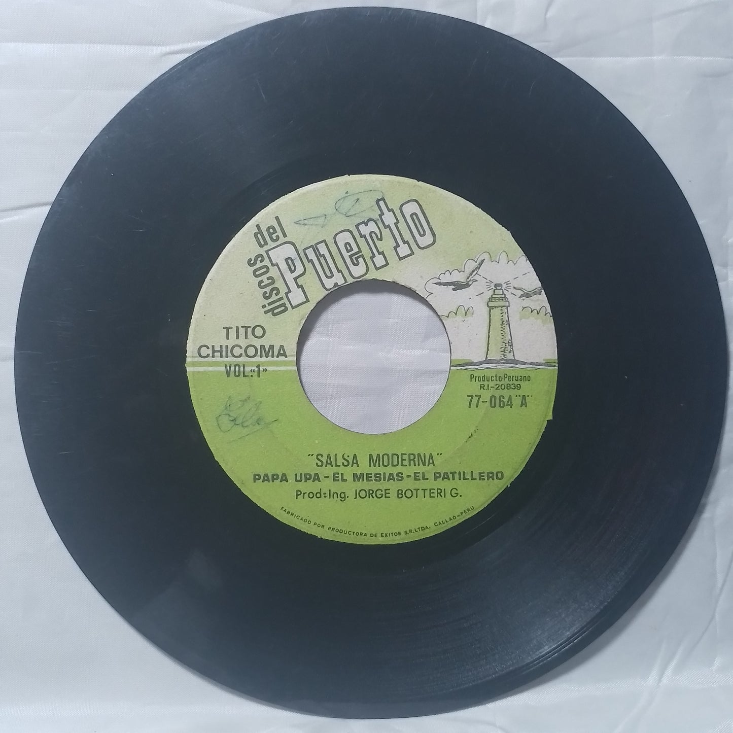 single 7" Tito Chicoma Tito Chicoma Vol 1 Salsa Moderna made peru latin Cumbia