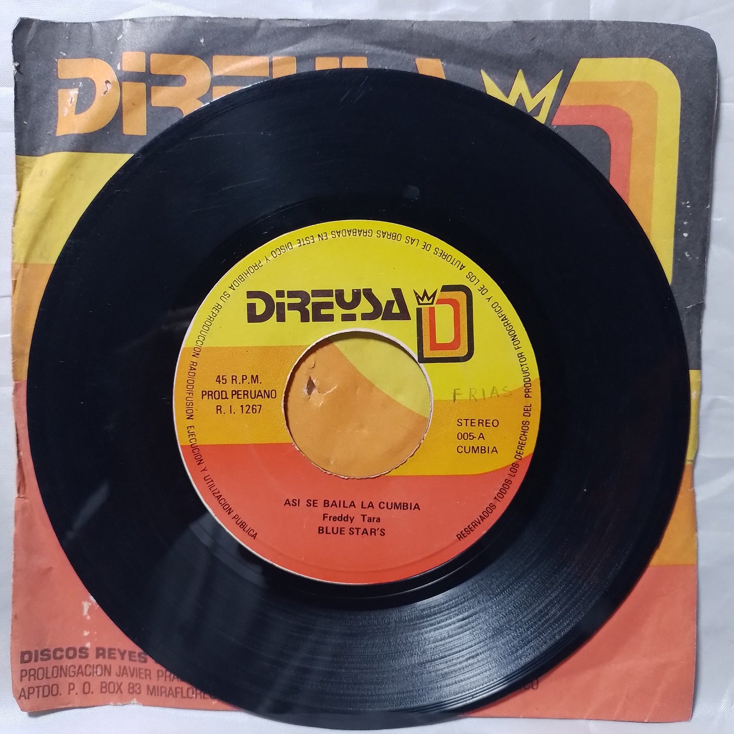 single 7" Blue Star's Asi se baila la Cumbia / El Bimbo made peru 1969 con funda original latin cumbia